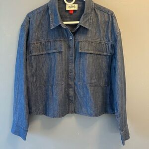 Woolrich Blue Denim Button-Front Shirt